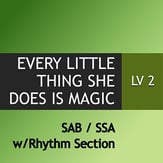 Every Little Thing She Does Is Magic SAB choral sheet music cover
